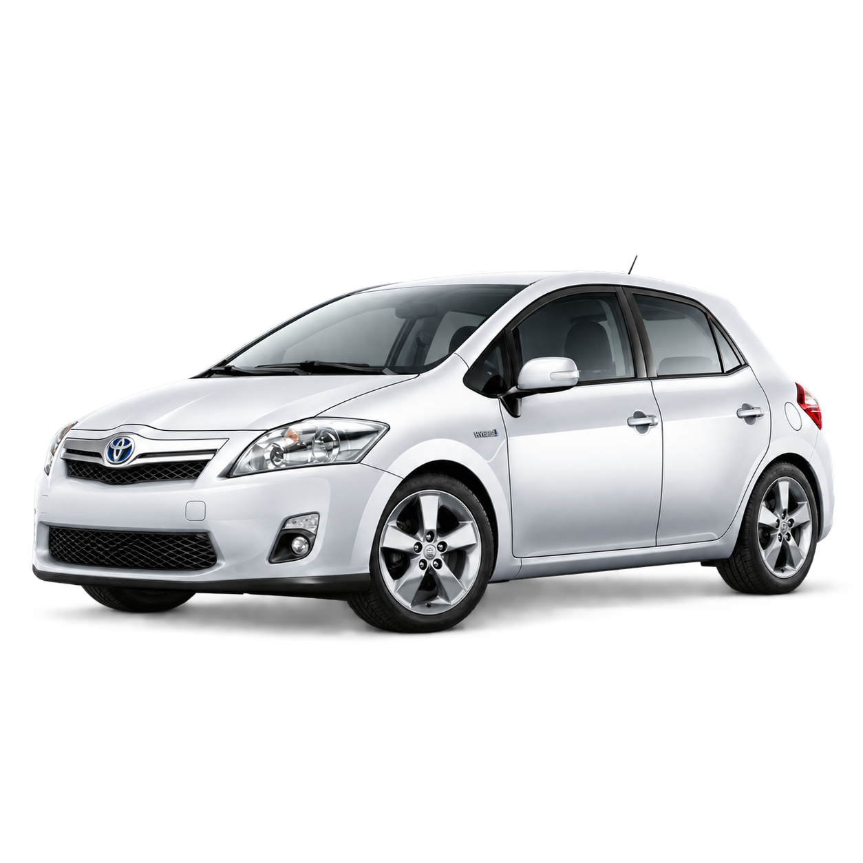 Silver Toyota Auris rental vehicle