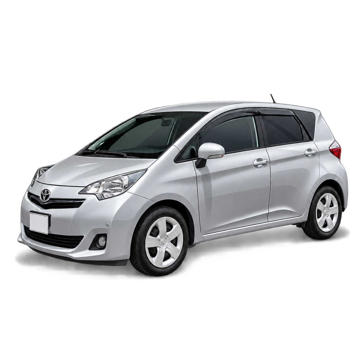 Silver Toyota Ractis rental vehicle